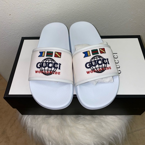 New💕Men’s Gucci world slides - Picture 5 of 7